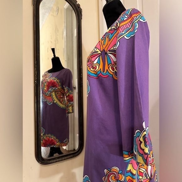 Lilly Pulitzer Women Dress Shift Style Shauna Butterfly 3/4 Sleeve- Size 4 - Picture 3 of 6